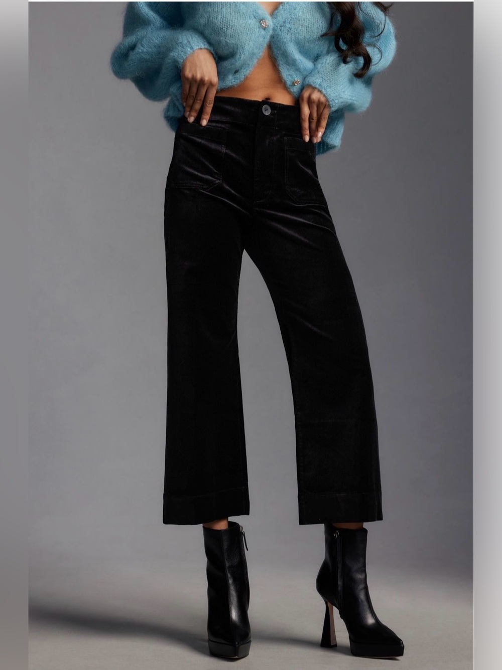 Maeve Tall Colette Velvet Crop Wide Leg Pants